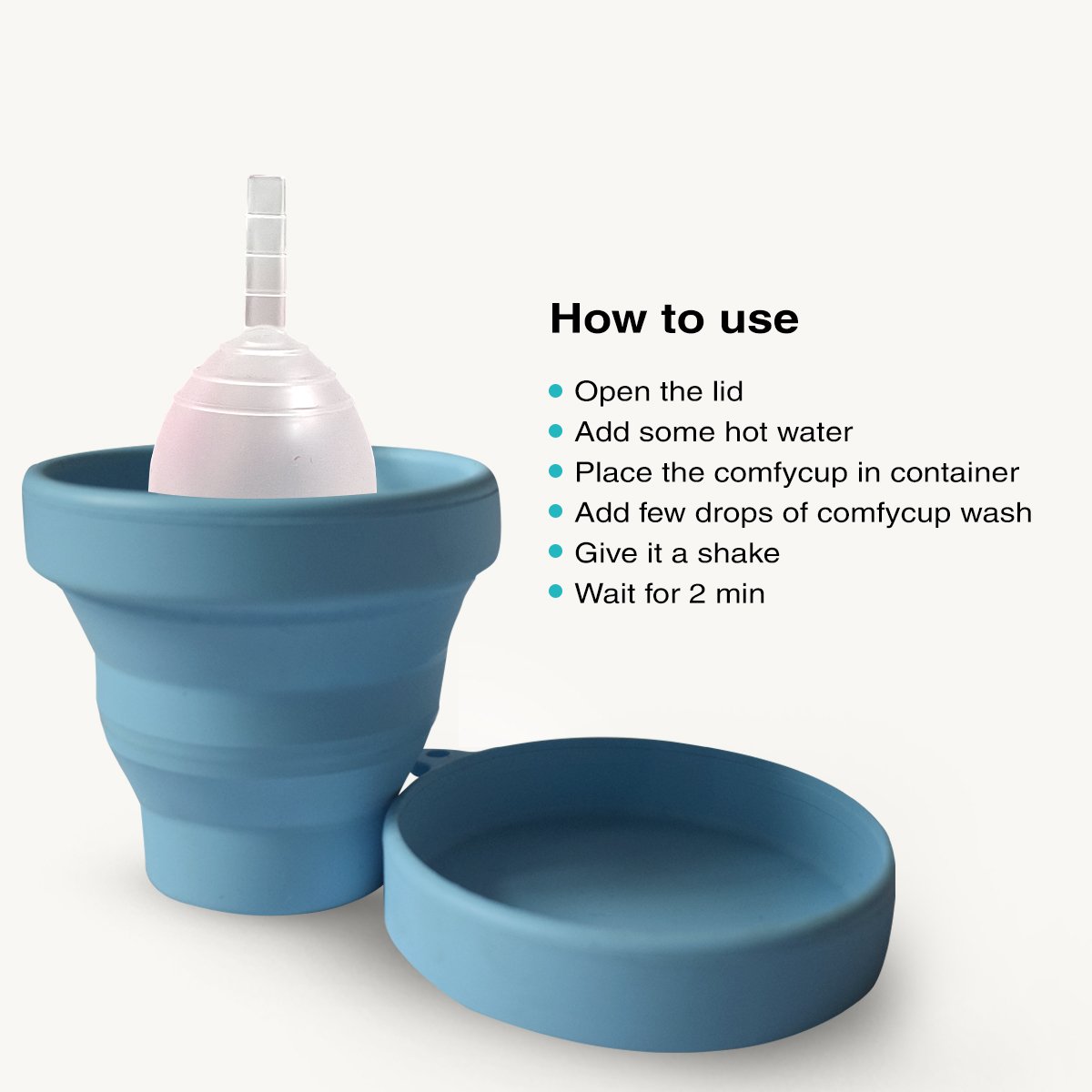 Comfycup Menstrual Cup Sterilizing Container – Portable, Easy Cleaning & Hygienic Storage - Image 2