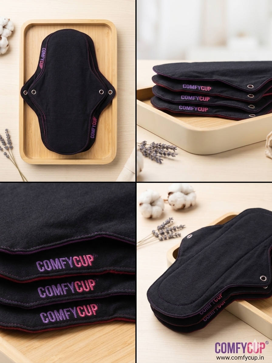 Cotton Cloth Pads: The Ultimate Rash-Free Period Solution washable - Stain-Resistant - Image 2